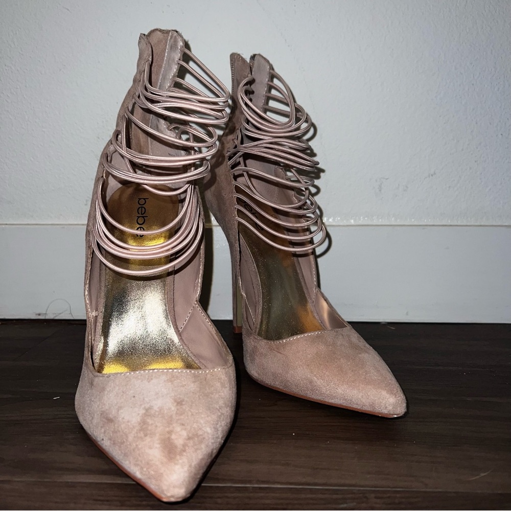 Suede Bebe Heels
